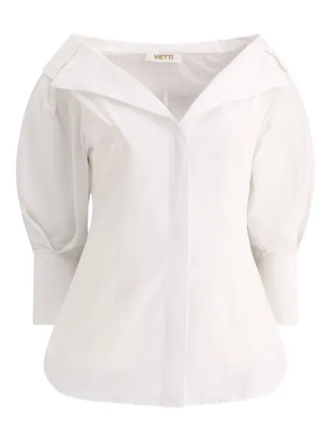 F.It balloon-sleeve wide-collar shirt