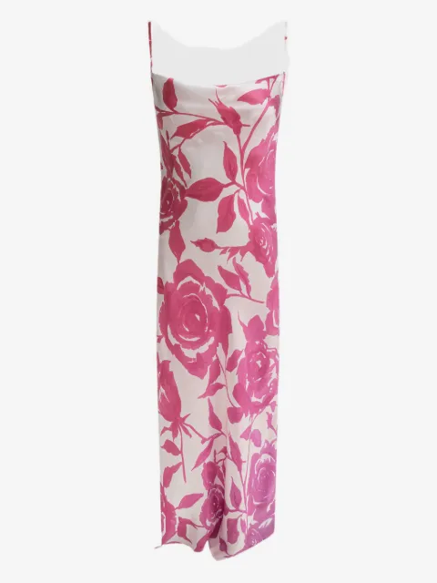 SLEEP NO MORE rose-print slip maxi dress