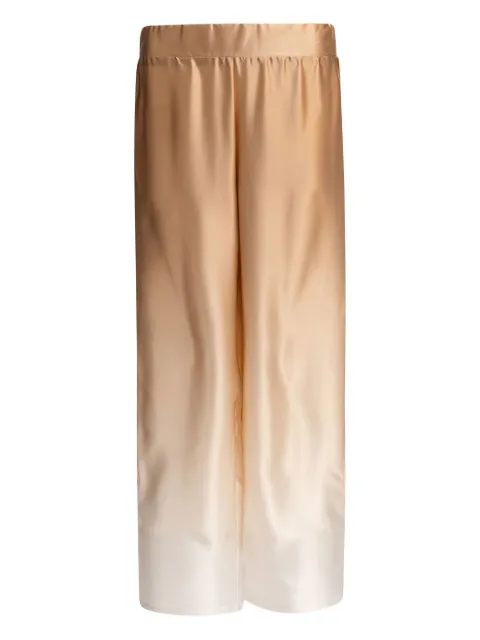 SLEEP NO MORE ombré-effect silk trousers