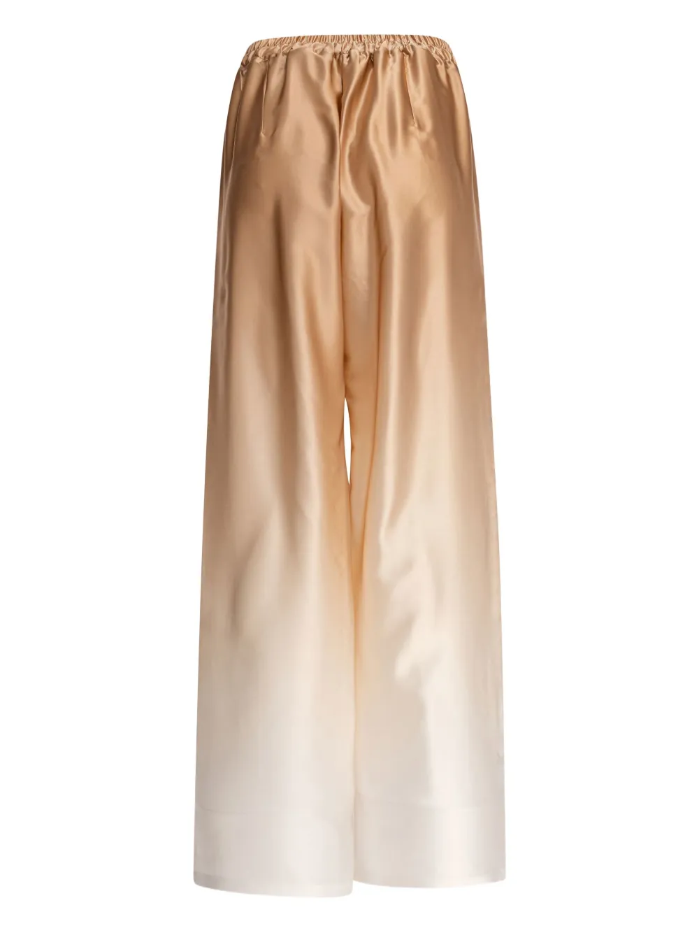 SLEEP NO MORE ombré-effect silk trousers - Beige