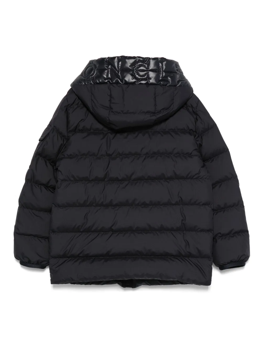 Moncler Enfant Gewatteerd jack met logopatch Blauw