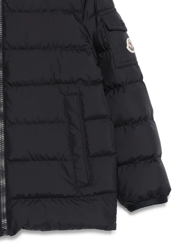 Moncler Enfant logo-patch Padded Jacket | Blue | FARFETCH RO