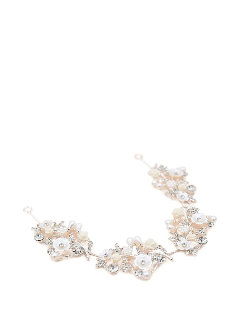 Tulleen Crystal Flower Ivory Rose hair vine | Girls Accessories | Image 2
