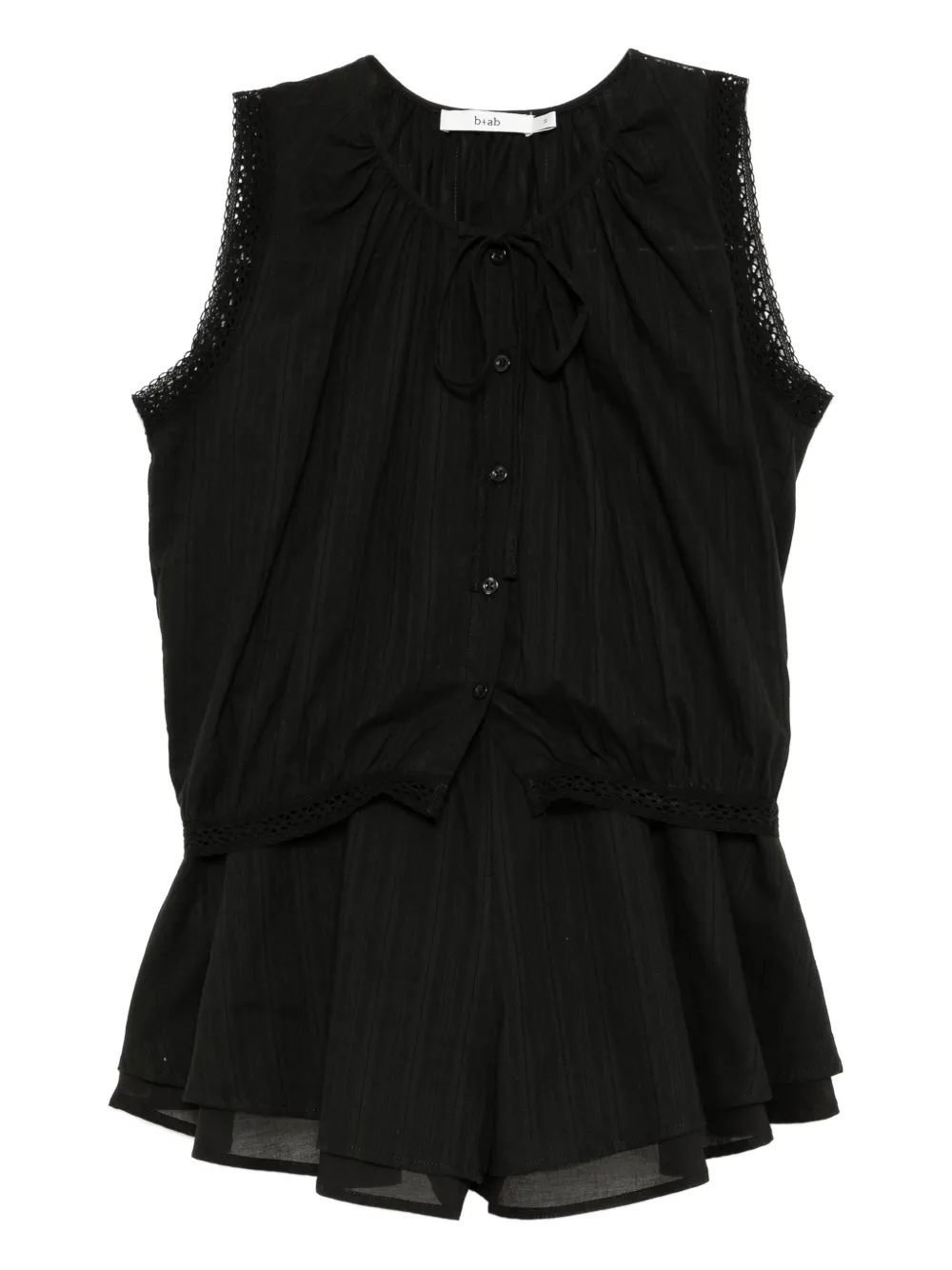 b+ab sleeveless top and skirt set | Black | Image 1
