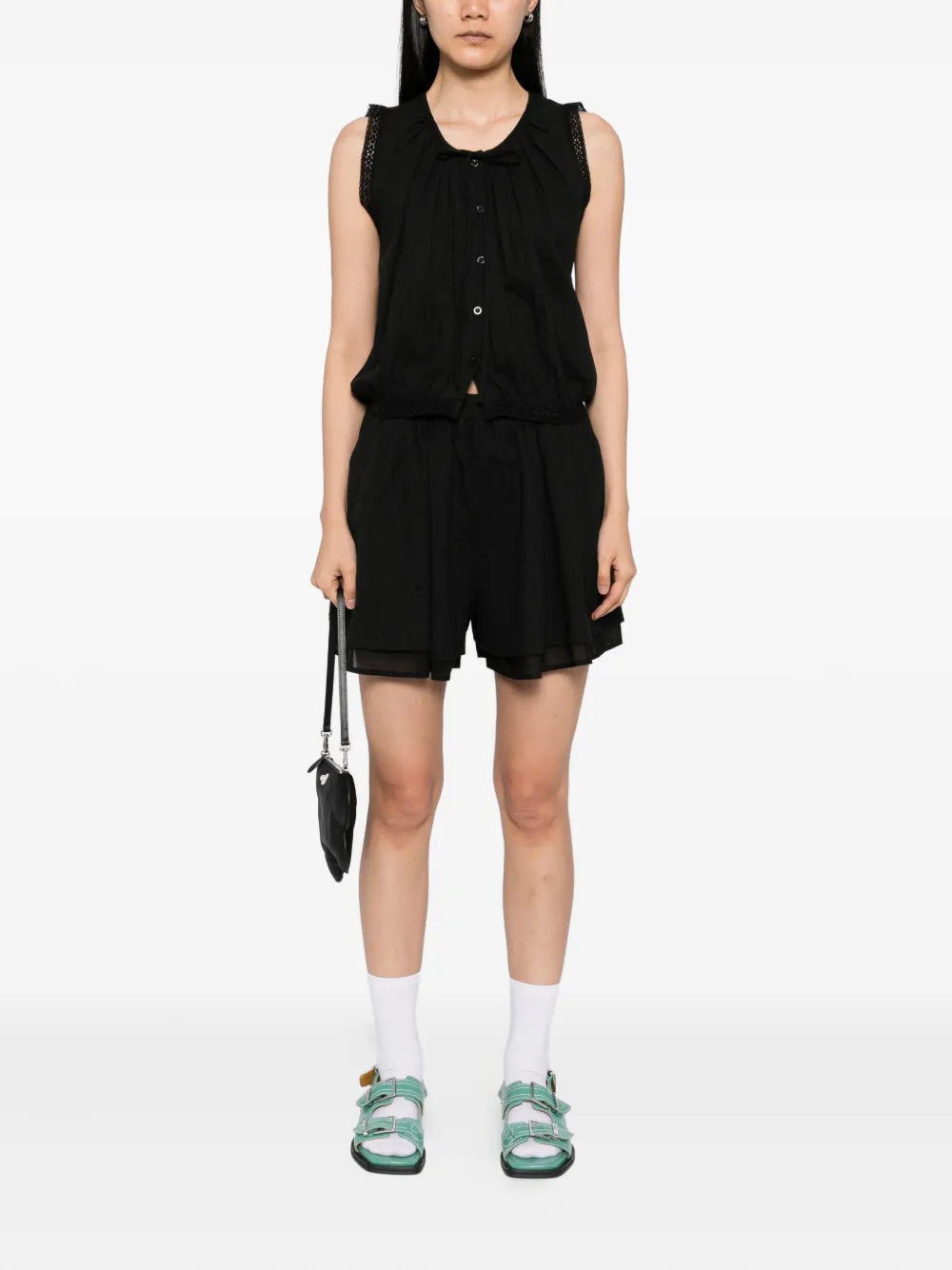 b+ab sleeveless top and skirt set | Short Shorts | Image 2