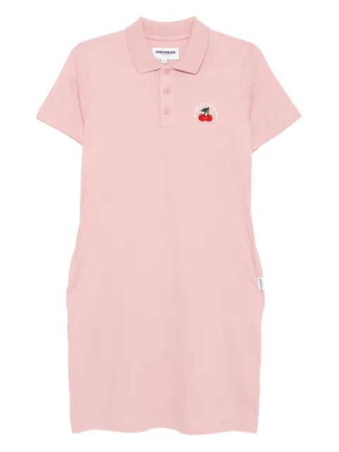 CHOCOOLATE logo-embroidered polo dress