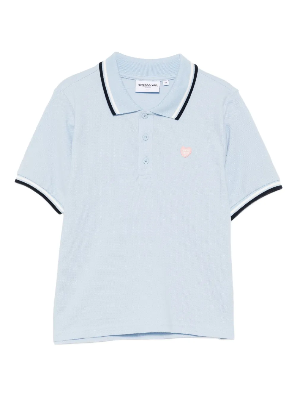 CHOCOOLATE Poloshirt met geborduurd logo Blauw