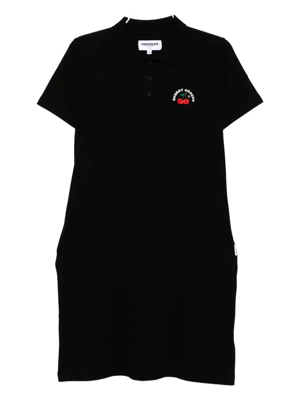 CHOCOOLATE Polojurk met geborduurd logo Zwart