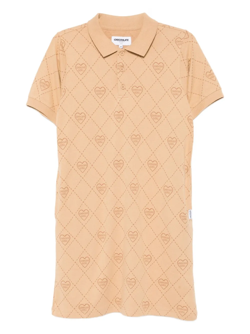 CHOCOOLATE logo polo dress | Neutrals | Image 1