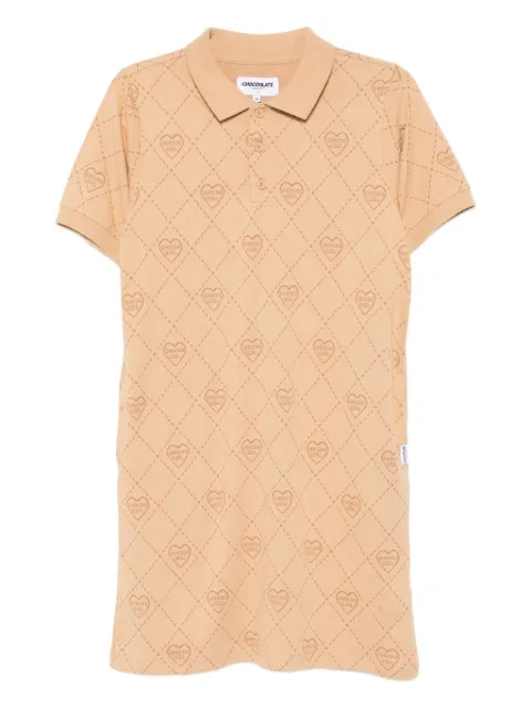 CHOCOOLATE logo polo dress