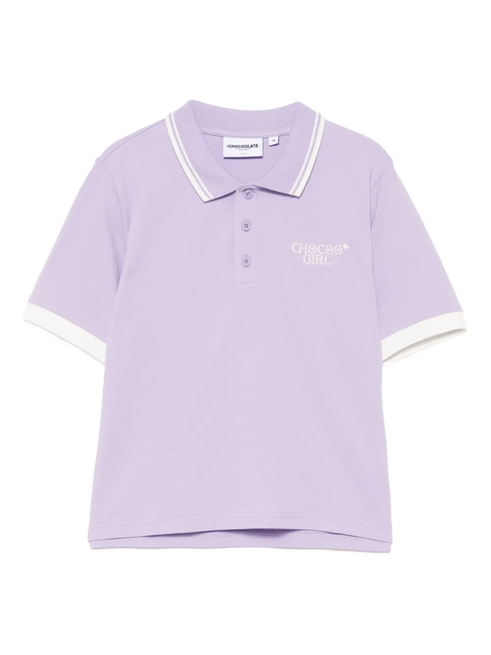 CHOCOOLATE Poloshirt met geborduurd logo Paars
