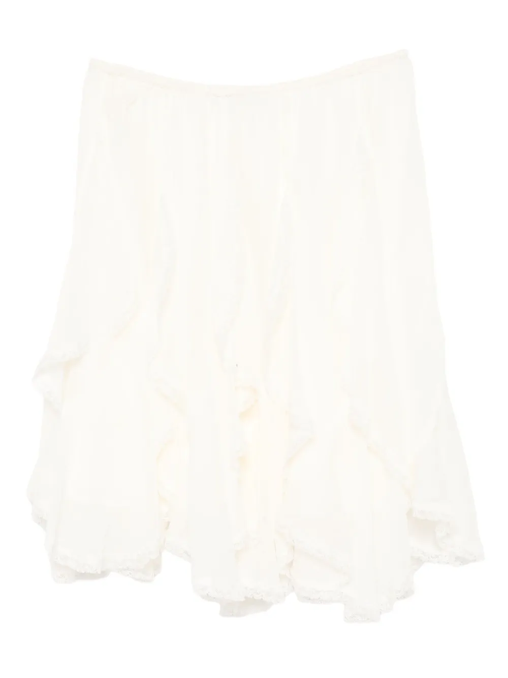 B+ab Rok met ruches Beige