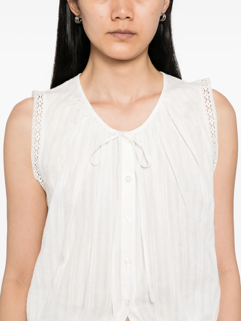b+ab Mouwloze top en rok Wit
