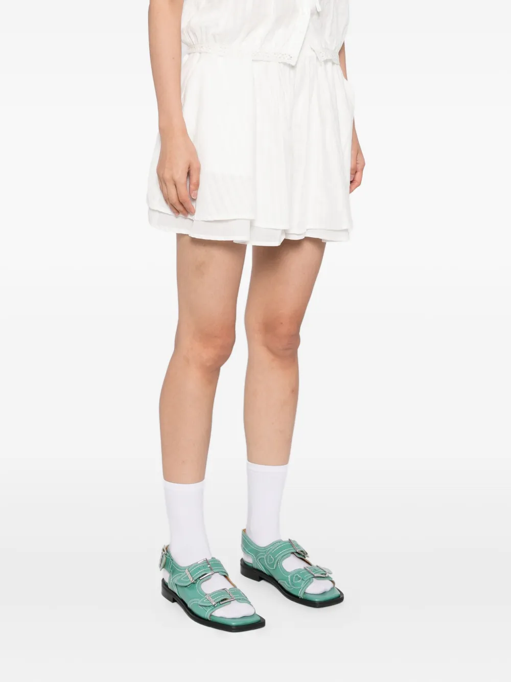 b+ab Mouwloze top en rok Wit