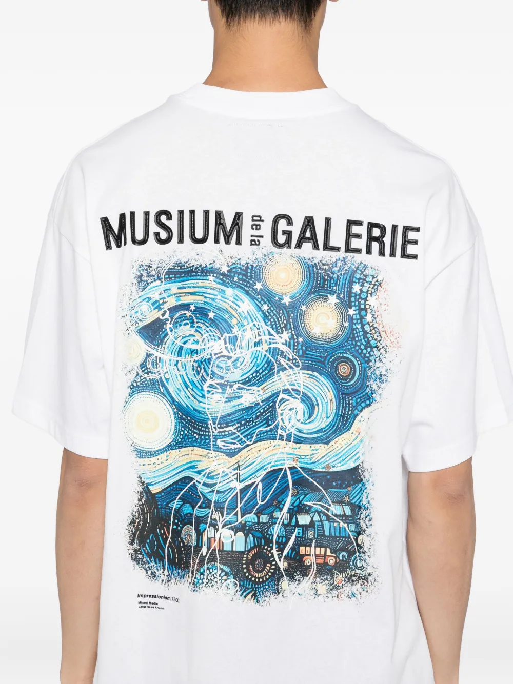 Musium Div. T-shirt met patroon Wit