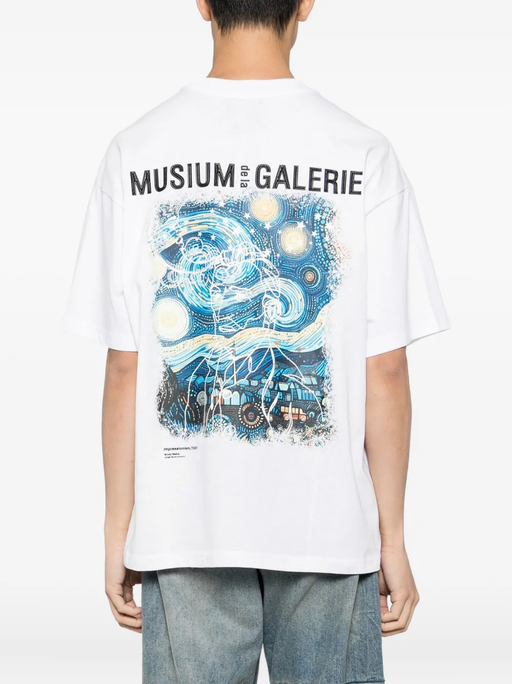Musium Div. T-shirt met patroon Wit