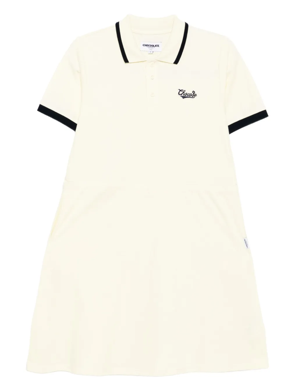 CHOCOOLATE Polojurk met geborduurd logo Geel