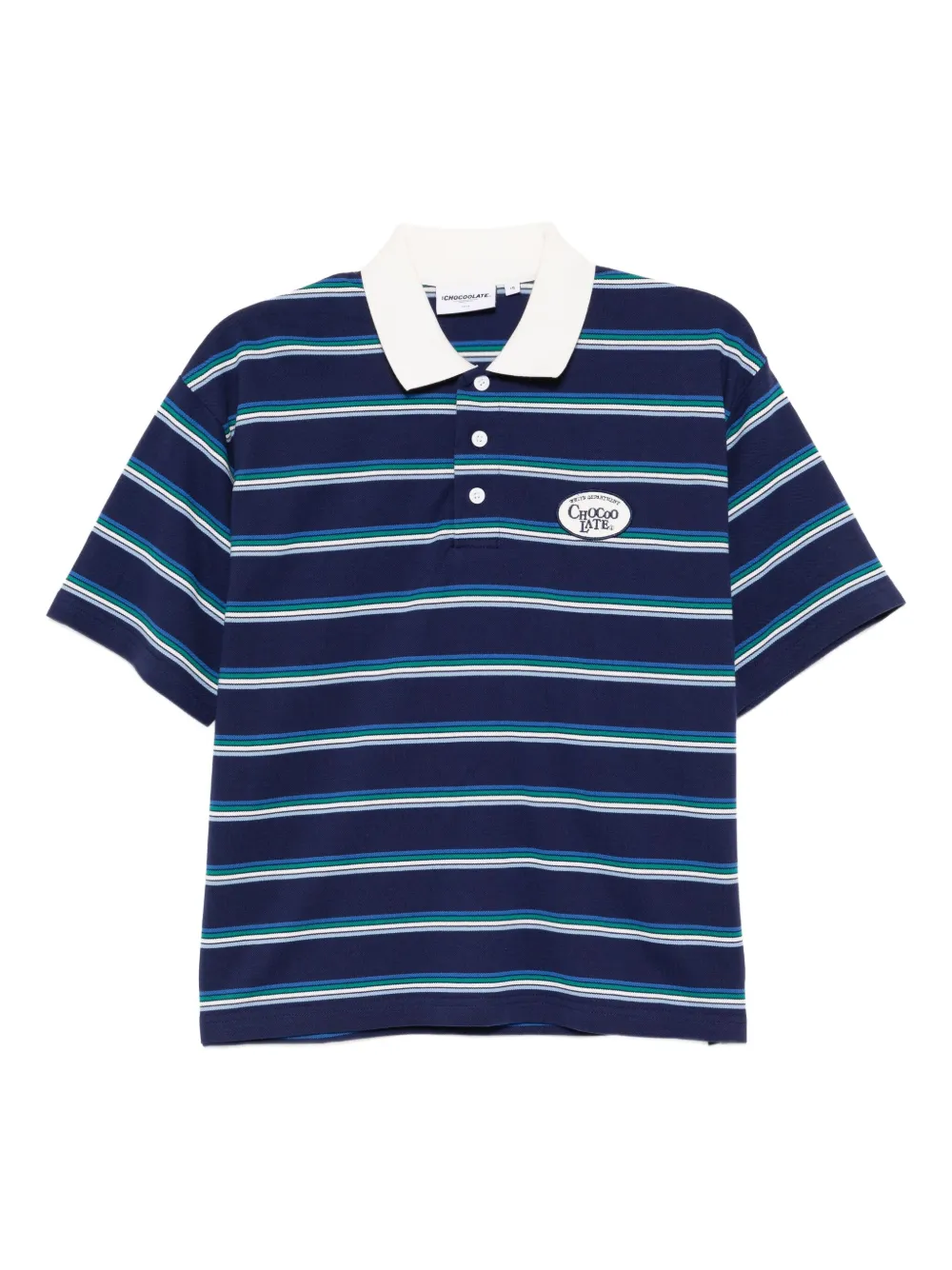 CHOCOOLATE Gestreept poloshirt Blauw