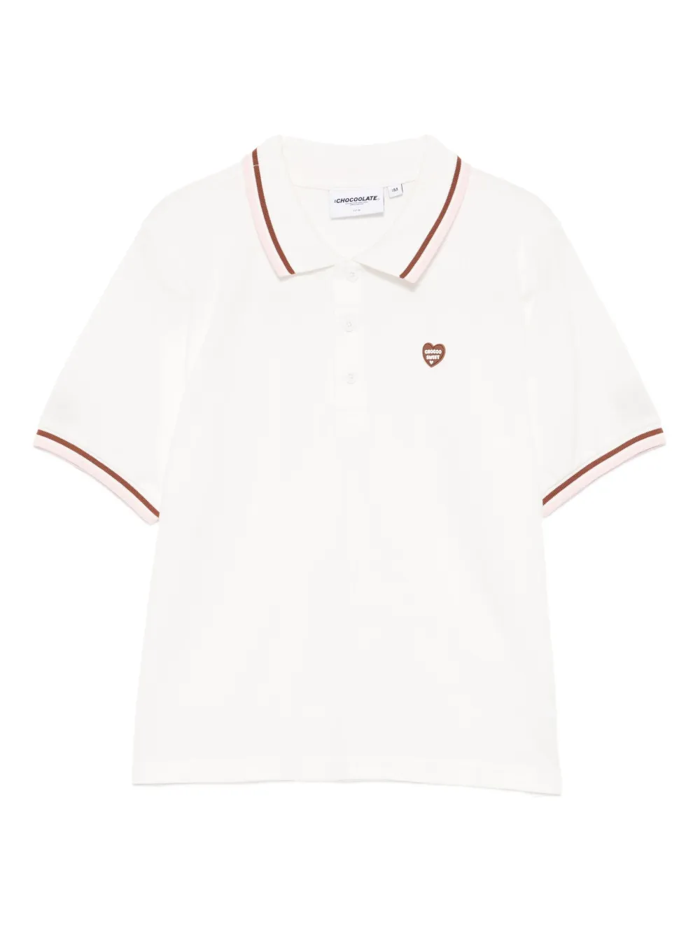 CHOCOOLATE logo-embroidered polo shirt | White | Image 1