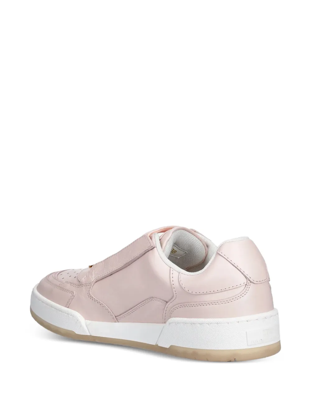 Elisabetta Franchi logo-plaque leather trainers Pink