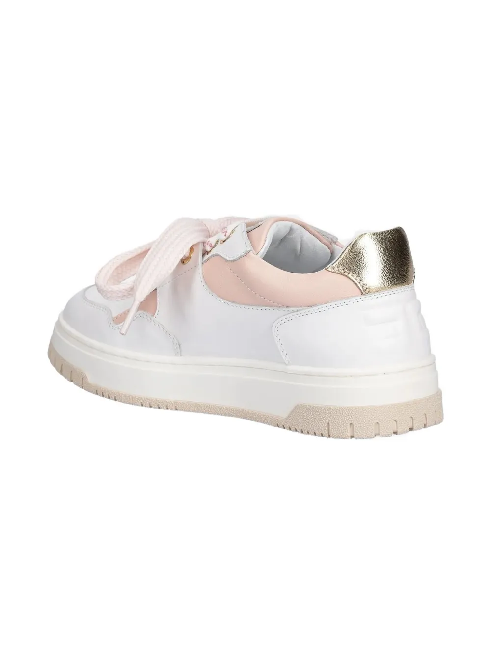 Elisabetta Franchi La Mia Bambina leather panelled sneakers White