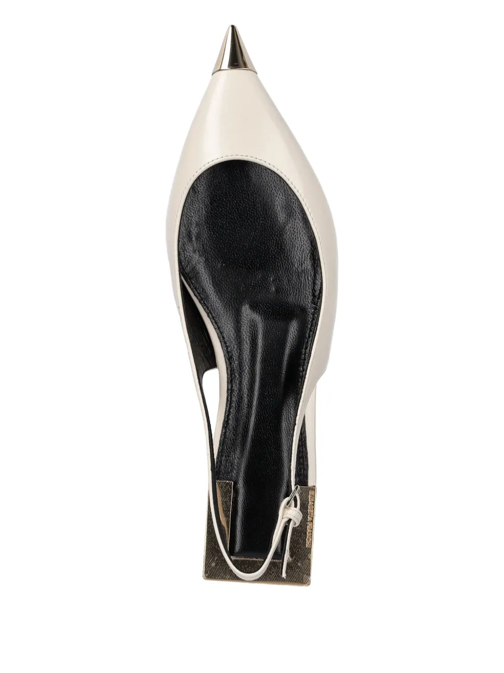 Elisabetta Franchi Slingback ballerina's met puntige neus Beige