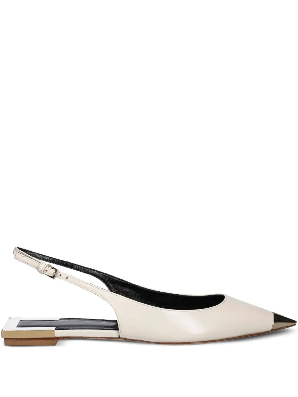 Elisabetta Franchi Pointed-toe Slingback Ballet Flats