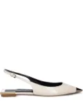 Elisabetta Franchi pointed-toe slingback ballet flats - Neutrals