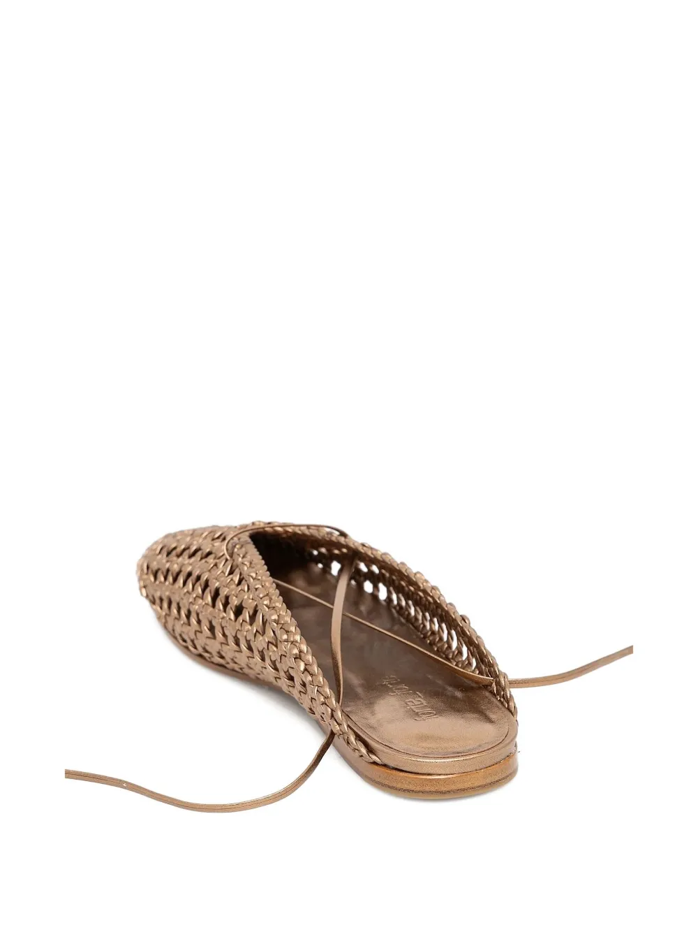 Forte Forte Woven Lace-up Flats In Brown