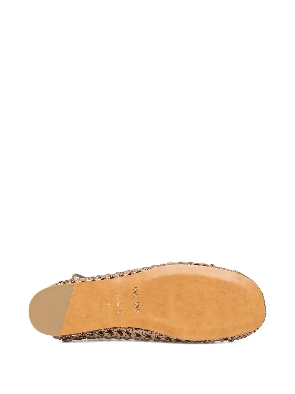 Forte Forte Woven Lace-up Flats In Brown