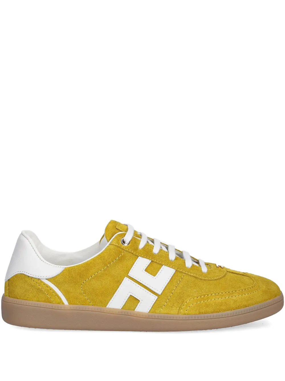Elisabetta Franchi suede leather sneakers Yellow