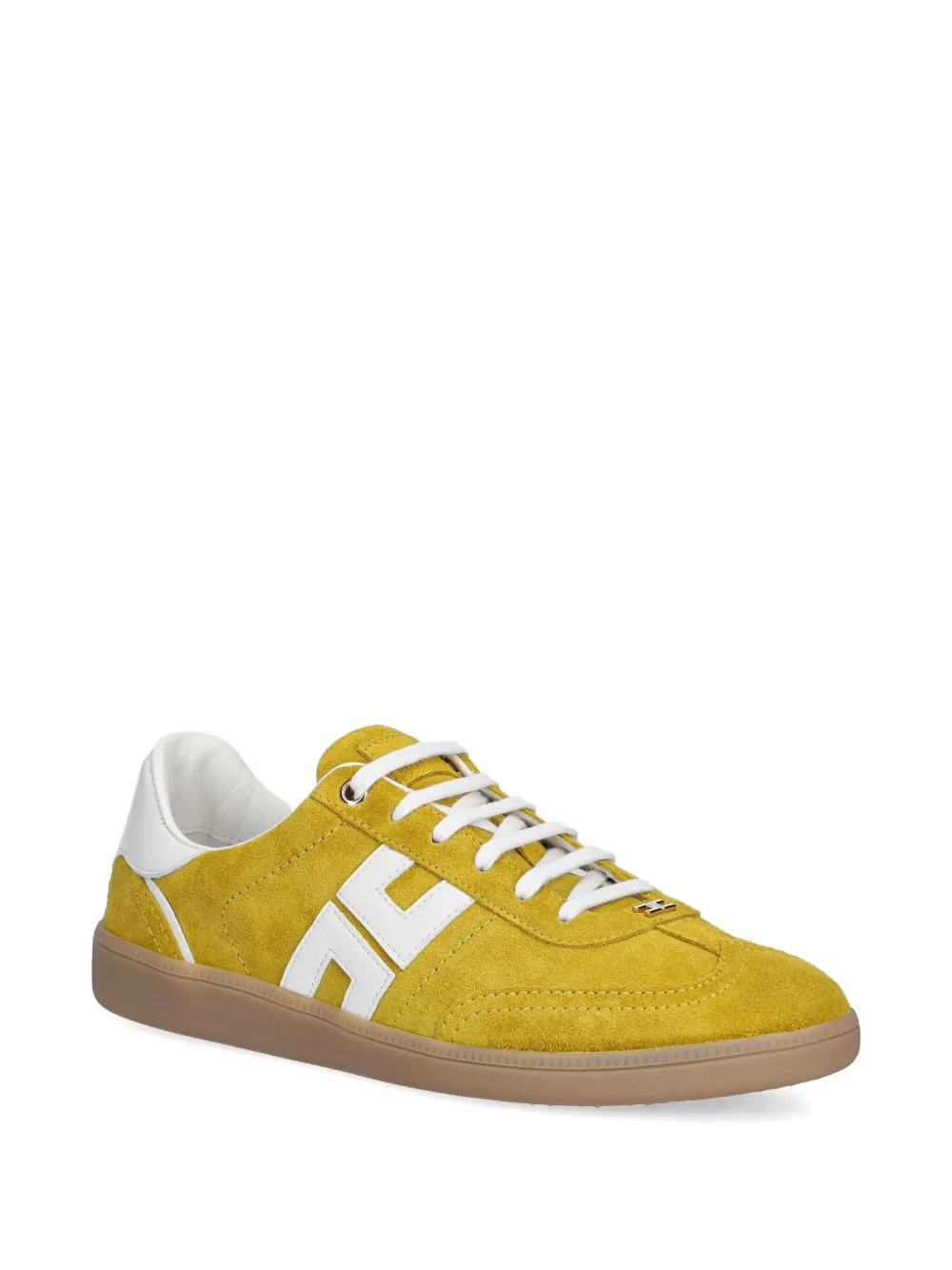 Elisabetta Franchi suede leather sneakers Yellow