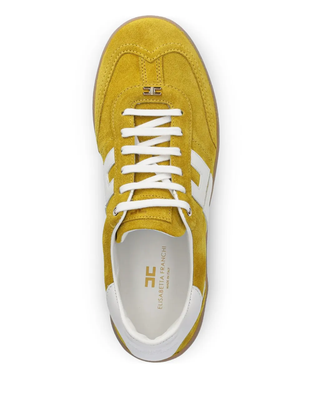 Elisabetta Franchi suede leather sneakers Yellow