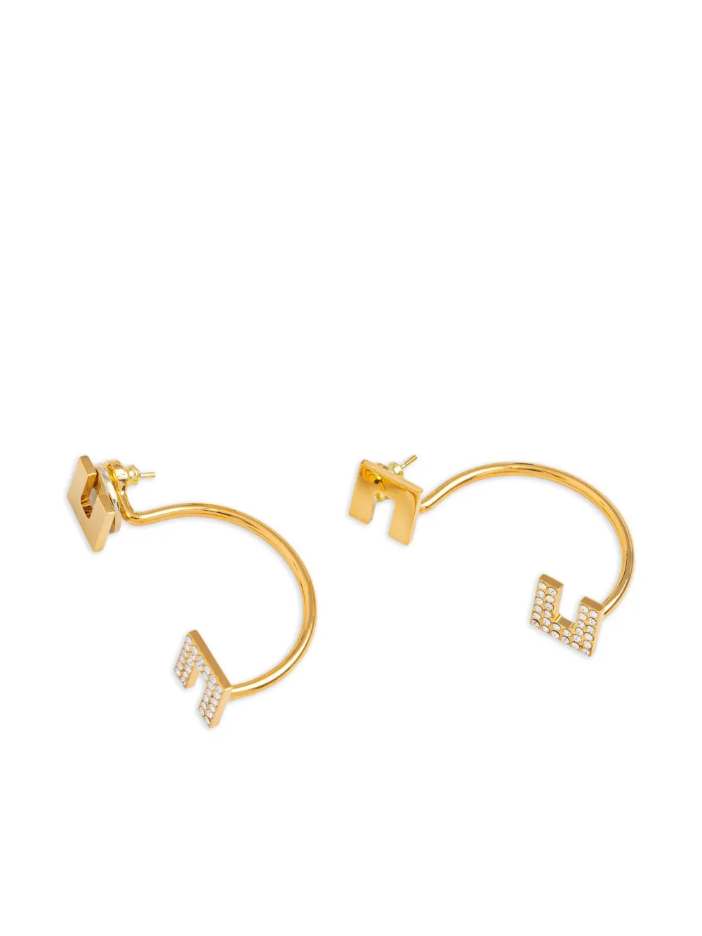 crystal-embellished jacket earrings