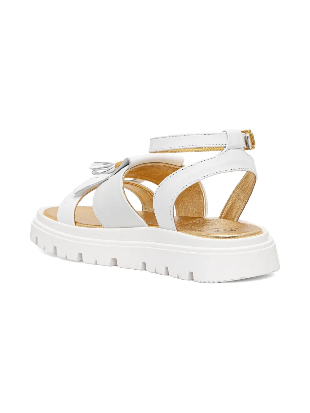 Elisabetta Franchi La Mia Bambina Sandalen met enkelbandje en kwastje Wit