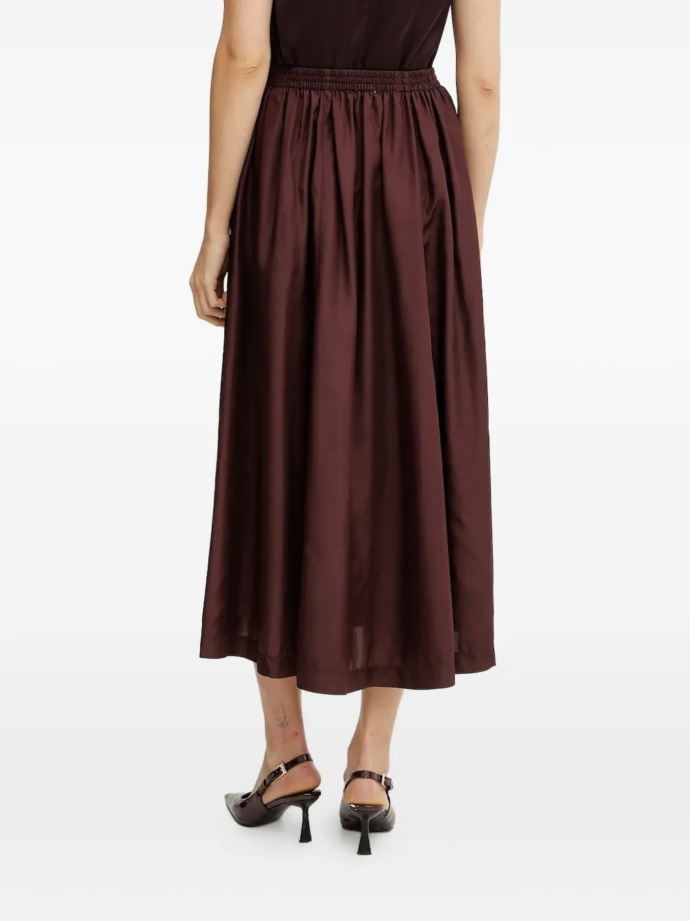 Forte Forte Midi-rok met elastische taille - Bruin