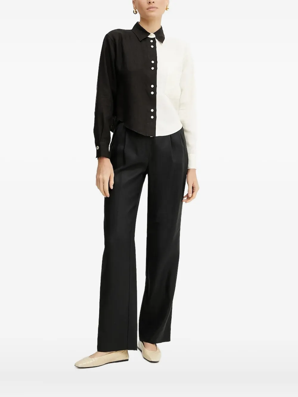 Forte Forte Vakko Linen Shirt In Black