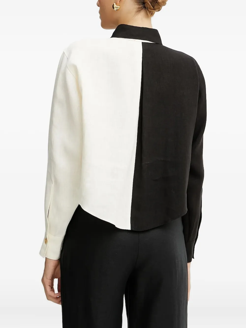 Forte Forte Vakko linen shirt - Zwart