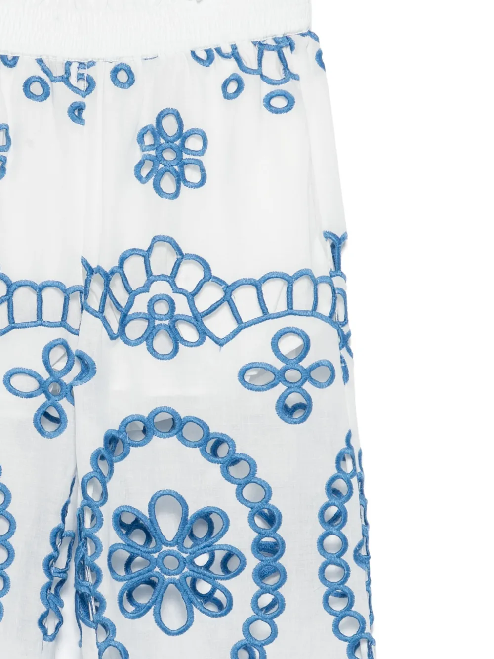 MC2 Saint Barth Kids Broderie anglaise broek Wit