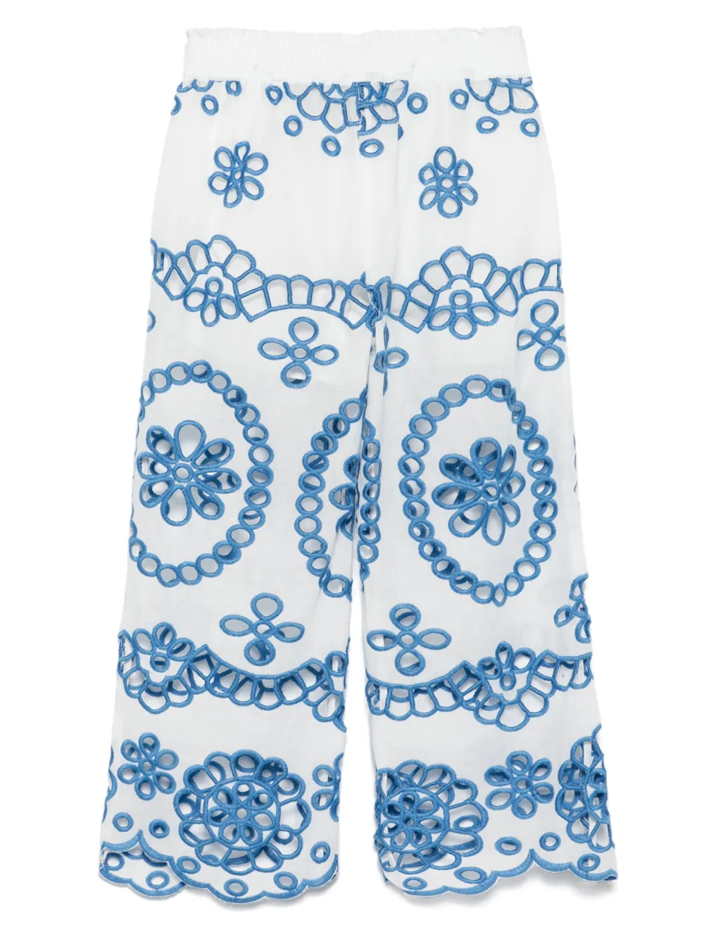 MC2 Saint Barth Kids Broderie anglaise broek Wit