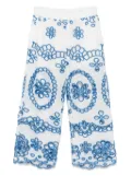 MC2 Saint Barth Kids broderie-anglaise trousers - White