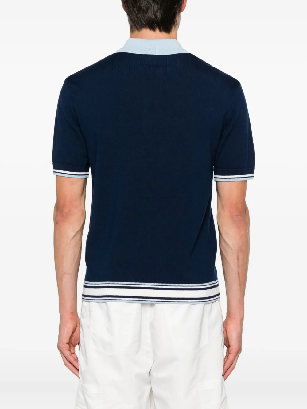 Casablanca Poloshirt met rits Blauw