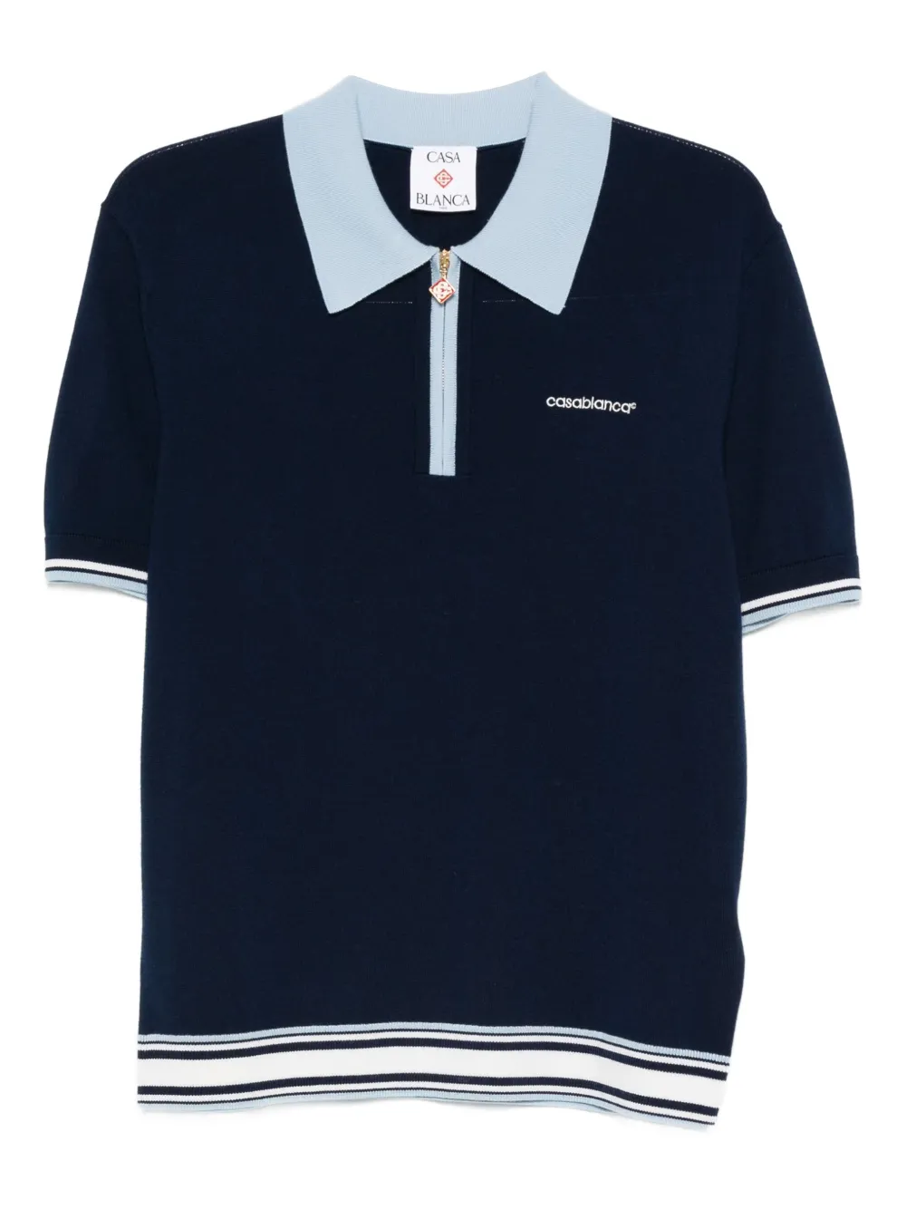 Casablanca Poloshirt met rits Blauw