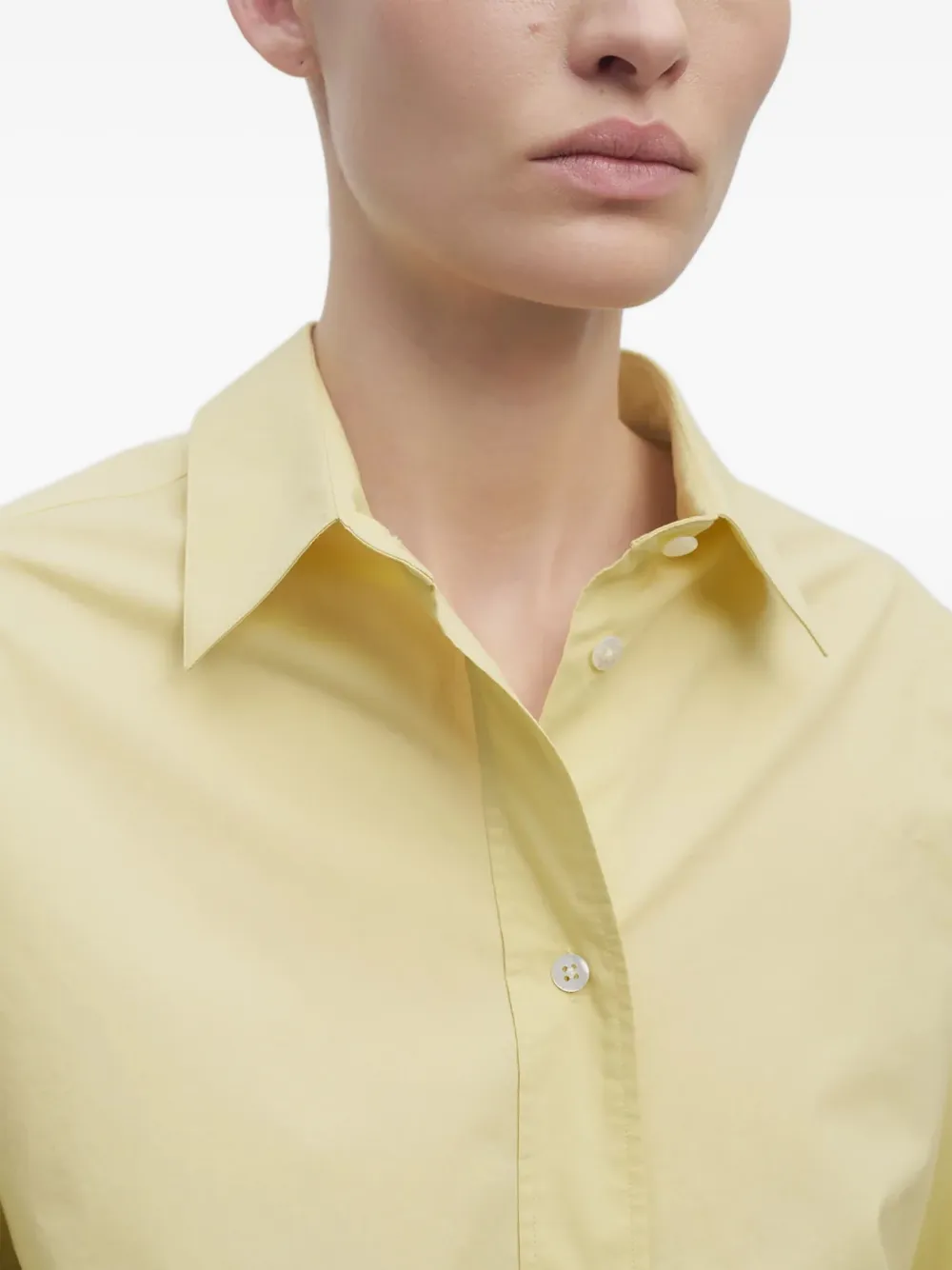 The Row Millerina button-up blouse met lange mouwen Geel