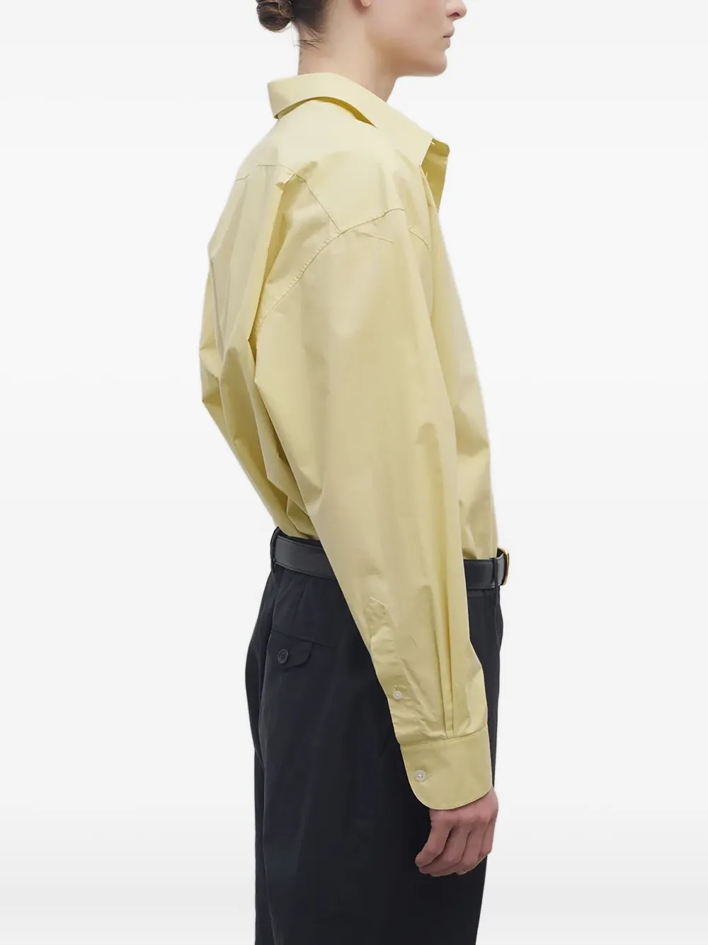 The Row Millerina button-up blouse met lange mouwen Geel