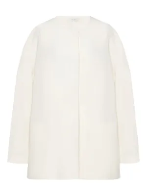 【The Row】Tavishina シルクとコットンコート THE ROW Tavishina Check Long Coat - Bergdorf Goodman