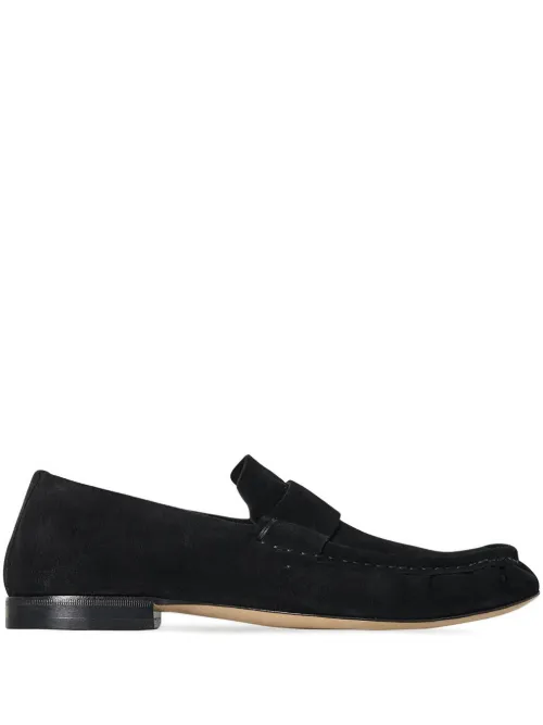 The Row mocassins en daim - Noir - The Row - Modalova