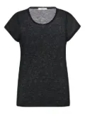 The Row sheer short-sleeve top - Black
