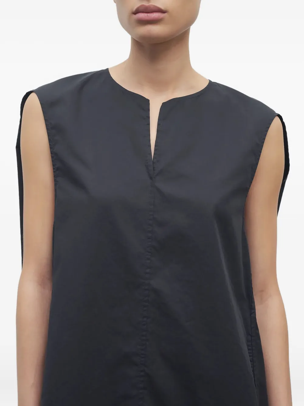 The Row Mouwloze top Zwart