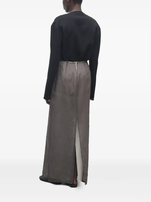 The Row Zaira フロントスリット マキシスカート | ブラウン | FARFETCH JP